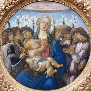 Maria mit dem Kind und singenden Engeln