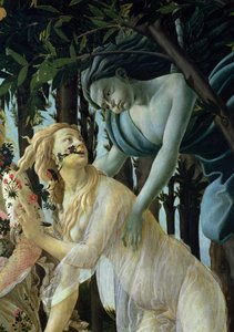 Primavera: Detail von Zephyr und Flora von Sandro Botticelli
