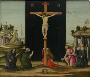 Die Kreuzigung mit Heiligen, ca. 1490
