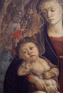 Die Madonna und das Kind in Herrlichkeit (Detail) von Sandro Botticelli