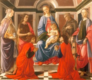 Thronende Madonna mit dem Kinde