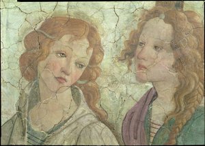 Venus und die drei Grazien, die einem jungen Mädchen Geschenke anbieten (Detail) von Sandro Botticelli