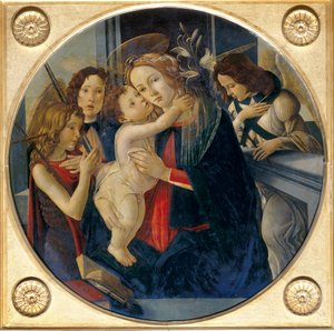 Madonna mit Kind, junger Johannes der Täufer und Engel
