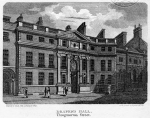 Drapers Hall, Throgmorton Street, City of London, 1812