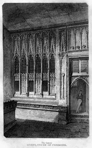 Die untere Lobby, House of Commons, Westminster, London, 1815 von Sands