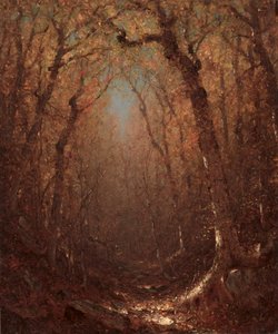 Herbst, ein Waldweg, 1876 von Sanford Robinson Gifford