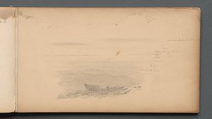 Skizzenbuch, Seite 04: Meereslandschaft mit Farbanmerkungen, 1859 von Sanford Robinson Gifford