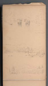 Skizzenbuch, Seite 07: "Carter Mt (?) 28. August"