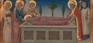 Das Begräbnis der Heiligen Martha, ca. 1460-70 von Sano di Pietro