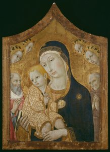 Jungfrau und Kind mit den Heiligen Hieronymus, Bernardino von Siena und Engeln