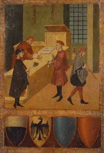 Bezahlung der Angestellten der Stadt von Sano di also Ansano di Pietro di Mencio Pietro