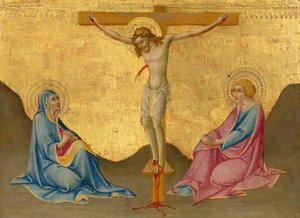 Die Kreuzigung, um 1445-1450 von Sano di also Ansano di Pietro di Mencio Pietro