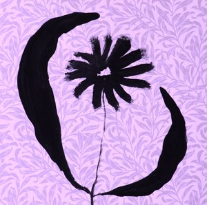 Abstrakte schwarze Blüte