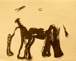 Abstrakter Tinten-Elefant von Santhosh ch