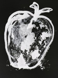 Abstrakter weißer Apfel
