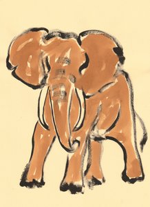 Afrikanische Elefantenskizze von Santhosh ch