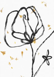 Schwarz-Goldene Blüte von Santhosh ch