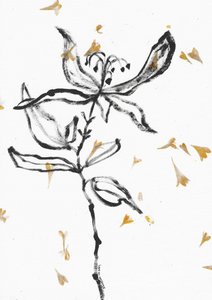 Zarte Blumenskizze von Santhosh ch