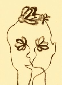 Träumerisches Blumen-Gesicht