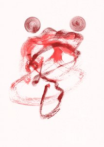 Dynamisches rotes Abstrakt