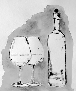Elegantes Wein-Stillleben