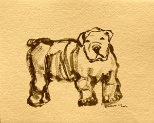 Ausdrucksstarke Bulldogge Skizze von Santhosh ch