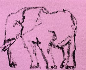 Expressiver Elefantenskizze von Santhosh ch