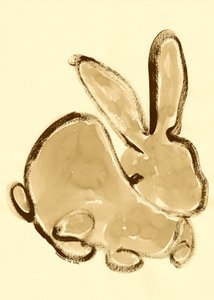 Ausdrucksstarker Sepia-Hase von Santhosh ch