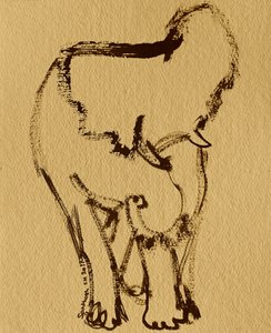 Sanfte Elefanten-Tinte von Santhosh ch