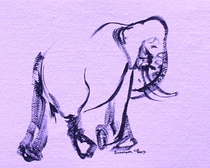 Anmutiger Lila Elefant von Santhosh ch