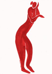 Anmutige rote Form