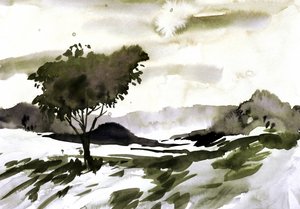 Einsamer Baum Landschaft
