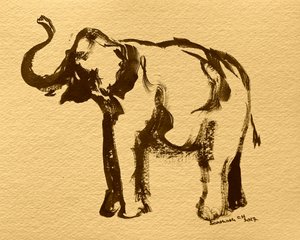 Majestätische Elefant Skizze