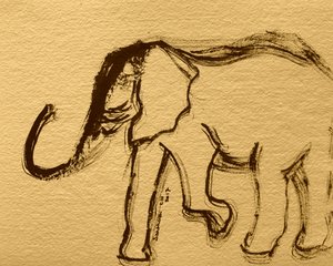 Minimalistische Elefant Zeichnung
