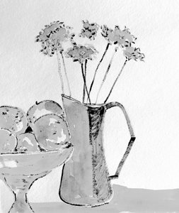 Monochromes Stillleben