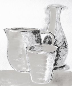 Monochromes Stillleben Skizze von Santhosh ch
