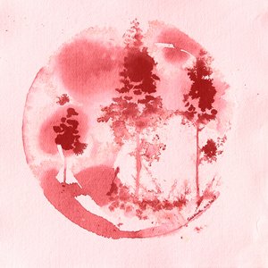 Gelassene rote Bäume