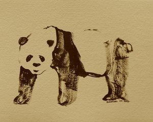 Stilisierte Panda-Zeichnung von Santhosh ch
