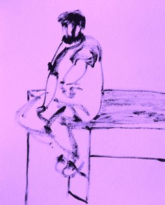 Nachdenkliche Sitzende Figur