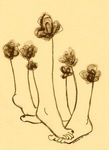 Verspielte Füße Blumen