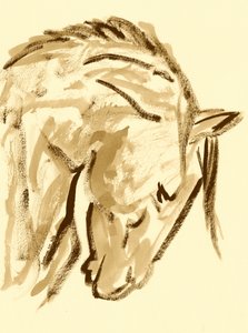 Wilde Pferdeskizze von Santhosh ch