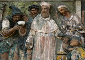 Die sieben Werke der Barmherzigkeit, den Durstigen zu trinken geben von Santi Buglioni