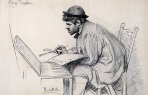 Porträt von Pere Ferran beim Malen
