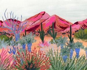 Farbenfrohes Wüstenpanorama von Sarah Gesek