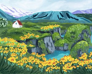 Lebendiges Bergtal von Sarah Gesek