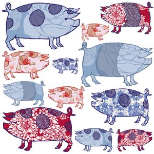 Schweinchen in der Mitte, 2005 von Sarah Hough