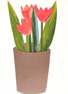 Tulpen in einem Topf, 2018