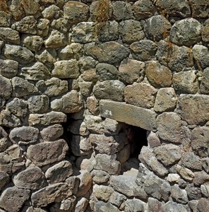 Nuragische Kultur (Nuraghi) Sardinien: Ruinen der nuragischen Stadt der megalithischen Stätte Su Nuraxi: der Königsturm. 1100-1050 v. Chr. Barumini, Sardinien, Italien von Sardinia Nuragic Civilization