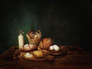 Rustikale Bäckerei Stillleben von Saskia Dingemans