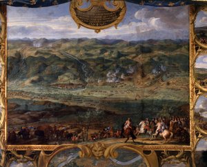Die Taten von Prinz Louis II. von Bourbon Condé, bekannt als der Große Condé (1621-1686): Schlacht von Freiburg (1644) während des Dreißigjährigen Krieges - Gemälde von Savior The Tale (1659-1694) von Sauveur Le Conte